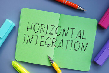 Financial concept about Horizontal Integration with inscription on the sheet.