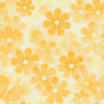 Seamless background with yellow flowers © CNick