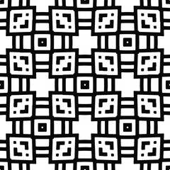 Seamless vector pattern in geometric ornamental style. Black pattern.