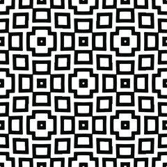 Seamless vector pattern in geometric ornamental style. Black pattern.