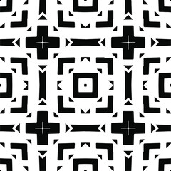 Seamless vector pattern in geometric ornamental style. Black pattern.