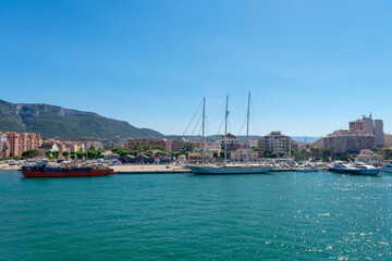 Fototapeta na wymiar boats in the Port of Denia. Alicante. Valencian Community. Spain. Europe. July 1, 2021 