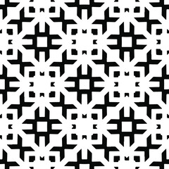Seamless vector pattern in geometric ornamental style. Black pattern.
