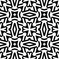 Seamless vector pattern in geometric ornamental style. Black pattern.