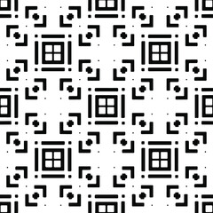 Seamless vector pattern in geometric ornamental style. Black  pattern.