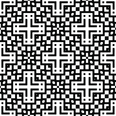 Seamless vector pattern in geometric ornamental style. Black  pattern.