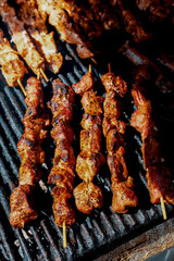 Barbecue Chicken Kebabs Grill
