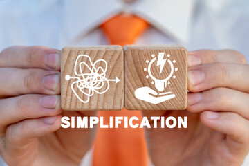 Concept of simplification and problem solving. Settle things up. Optimization, improvement of...