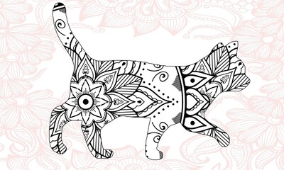 Cat coloring book for adult cat lover	