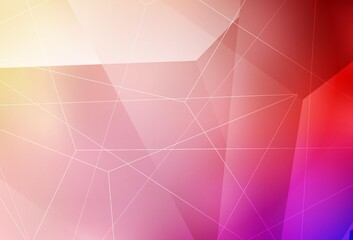 Light Red, Yellow vector background with triangles.