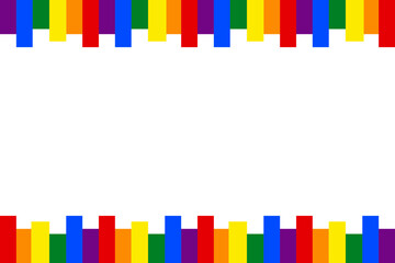 Horizontal LGBT edge, representing the fight against discrimination. Contains the colors red, orange, yellow, green, blue, and purple.