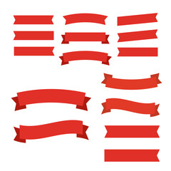 Cartoon banners and comic ribbons. Colored banner ribbon. Banner ribbon vector set