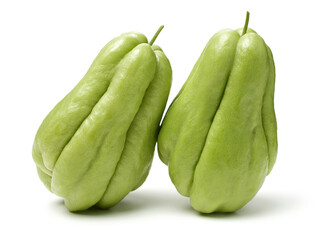 Chayote on a white background