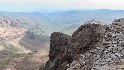 Fototapeta na wymiar highlands og aragats armenian highest mountain