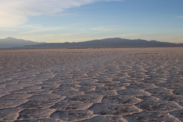 sunrise in the northwestern Argentinian salt flat