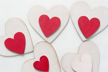 Obraz premium wooden hearts 