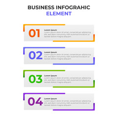 four steps gradient infographic element with business icon. infographic design template.