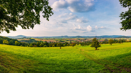 Ausblick bei Schondra, Rhön, Unterfranken, Franken, Bayern, Deutschland