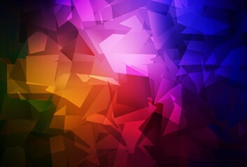 Obraz premium Dark Pink, Red vector triangle mosaic texture.