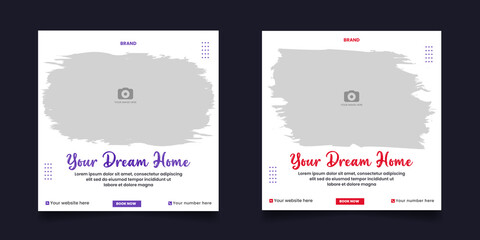 home sale banner or social media Facebook post template