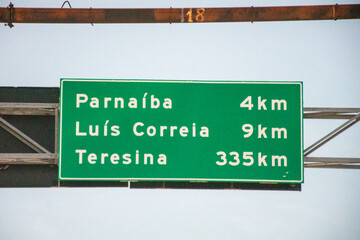 plaque of the cities of parnaiba, luis belt and teresina