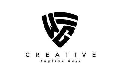 Shield letters WG creative logo