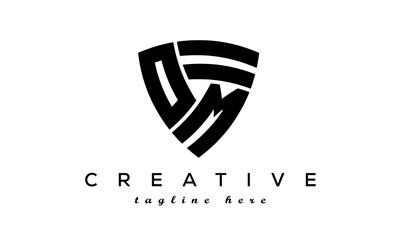 Shield letters OM creative logo