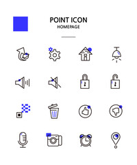 various Point color icon collection