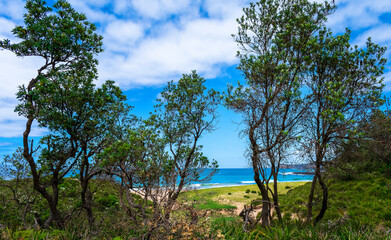 Idyllic beach view in Murramarang National Park, NSW, Australia