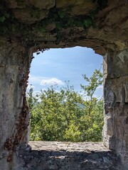 Ruins of the Château de La Tour-du-Meix, France - August 2021