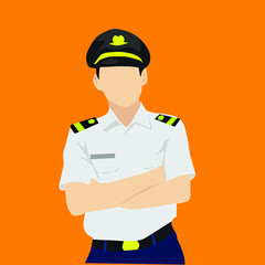 simple vector design of a train driver