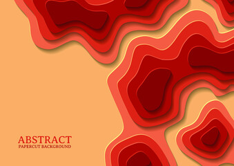 abstract papercut design background with overlap layer