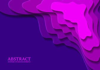 abstract papercut design background with overlap layer