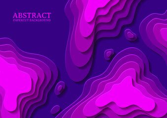 abstract papercut design background with overlap layer