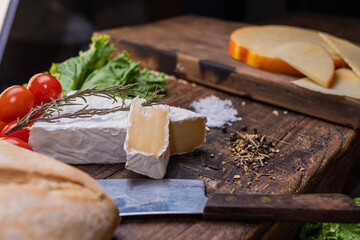 star anise meat table sausage almonds and grapes cheese