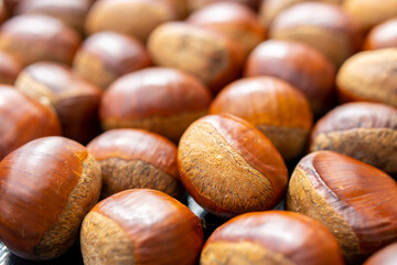 Image of many chestnuts in a pile