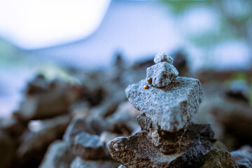 한국 사찰 소원탑 무당벌레