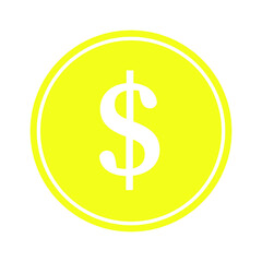 gold dollar coin icon