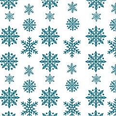 Vector Illustration Snowflake Seamless Pattern Suitable For Use Christmas Design