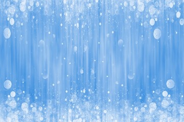 Naklejka na ściany i meble Bluewater drops background for winter. Wallpaper with motion blur effect.