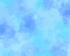 Fototapeta na wymiar 青の水彩風のベクター背景