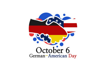 October 6, German-American Day vector illustration. Suitable for greeting card, poster and banner.