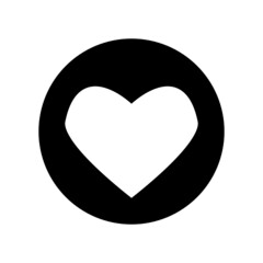 silhouette favorite or love icon