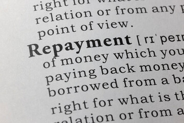 Obraz premium definition of repayment