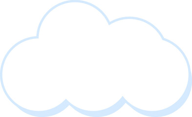 cloud object flat vector