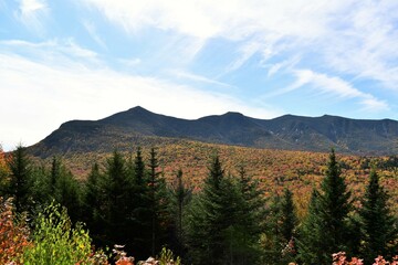 landscape with mountains and clouds in Newhampshire