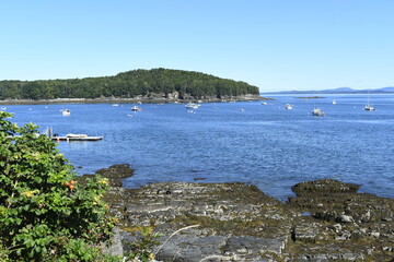 view of bay in Bar Harbor, Maine