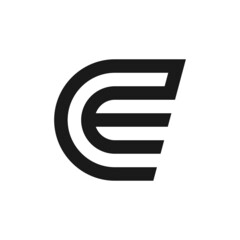 Creative logo design initials EC