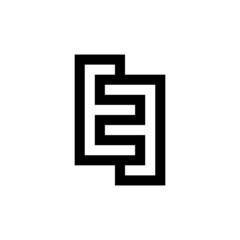 Creative logo design initials EE