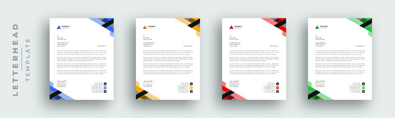 Modern And Clean Letterhead Design Template Business Style Professional Template Design Creative Business Letterhead Design Template for your business, with color variation 